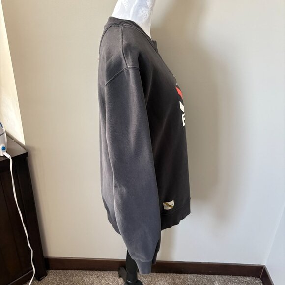 Tracksmith Mens Gray Black Crewneck Sweatshirt Size Large Cotton Blend - Picture 4 of 5